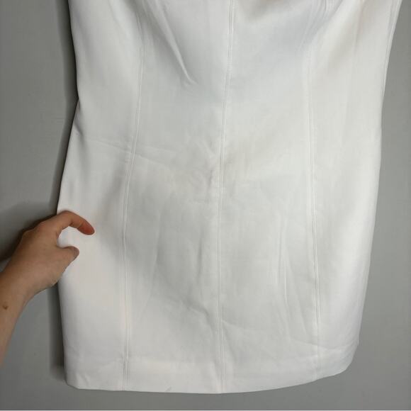 Meshki Maci Crepe White Strapless Mini Dress - Picture 4 of 8